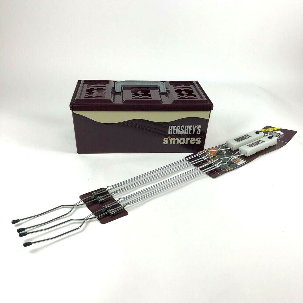 Hershey's S'mores Caddy Carry Case with New Hershey's Extendable Cooking Forks